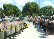 Polres Lampung Tengah Gelar Simulasi Sispam Kota, Kapolres Pimpin Langsung Kegiatan