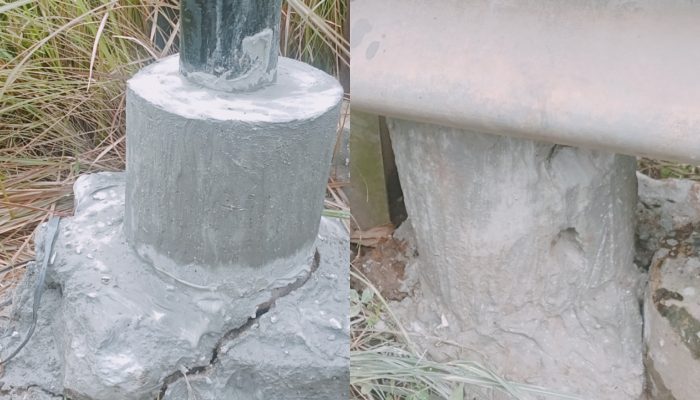 Tiang WiFi Indosat Diduga Asal Pasang, Baru Dua Minggu Sudah Retak—Warga Khawatir Ambruk!