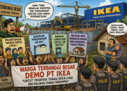 Warga Terbanggi Besar Demo PT IKEA, Tuntut Prioritas Tenaga Kerja Lokal dan Relokasi Rumah Terdampak