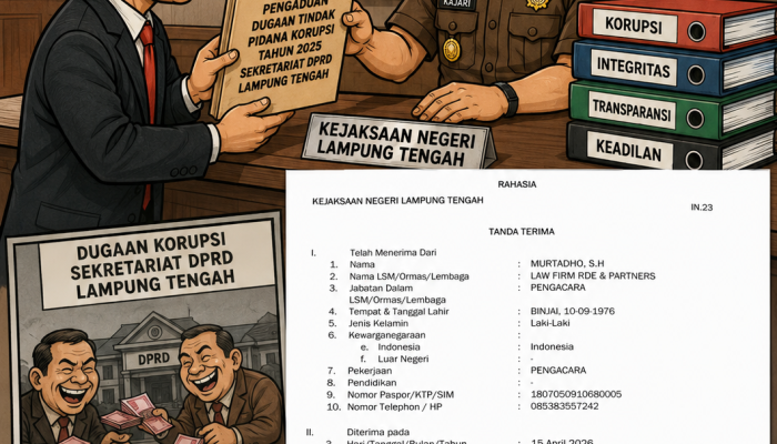 Desakan Penanganan Dugaan Korupsi di Sekretariat DPRD Lampung Tengah Menguat, Kejari Dipertanyakan